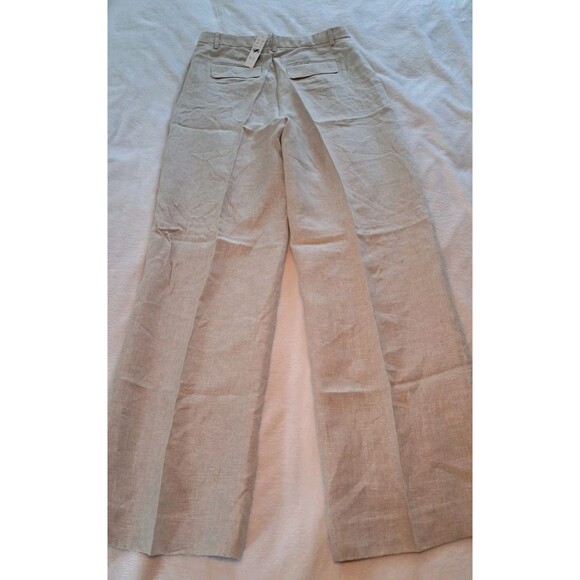 J. Crew Tall Wide-Leg Essential Pant In 100% Linen Beige BX983 Size 6T NWT - Picture 6 of 11